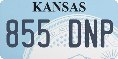 KS license plate 855DNP