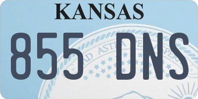 KS license plate 855DNS