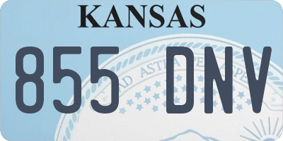 KS license plate 855DNV