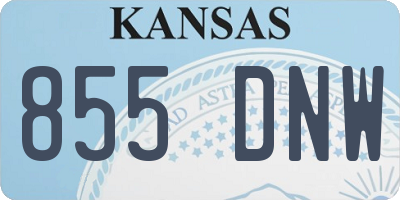 KS license plate 855DNW