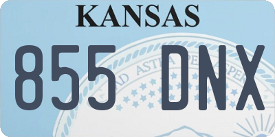 KS license plate 855DNX