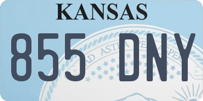KS license plate 855DNY