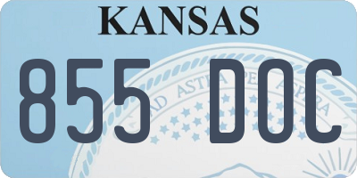 KS license plate 855DOC