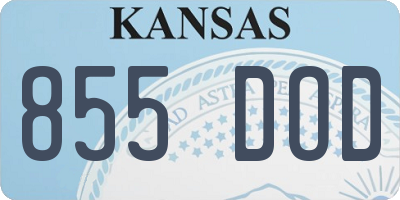 KS license plate 855DOD