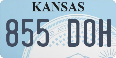 KS license plate 855DOH