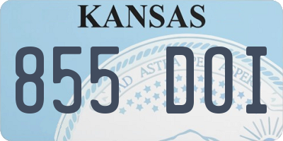KS license plate 855DOI