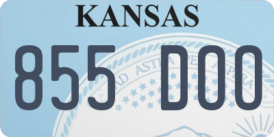 KS license plate 855DOO