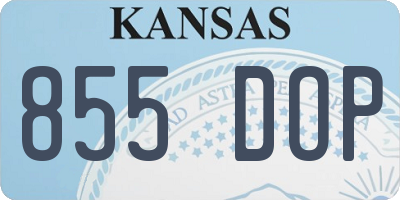 KS license plate 855DOP