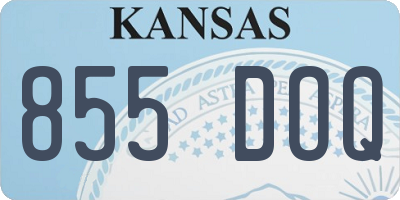 KS license plate 855DOQ