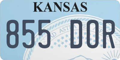 KS license plate 855DOR