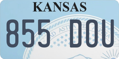 KS license plate 855DOU
