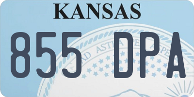 KS license plate 855DPA