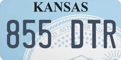 KS license plate 855DTR