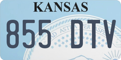 KS license plate 855DTV