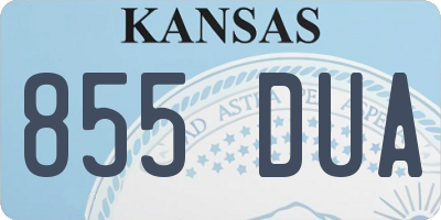 KS license plate 855DUA