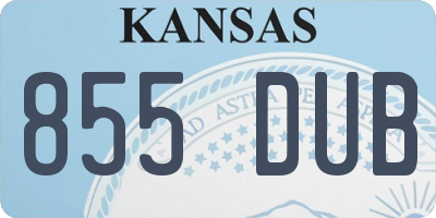 KS license plate 855DUB