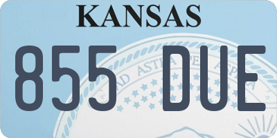 KS license plate 855DUE
