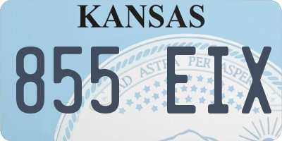 KS license plate 855EIX