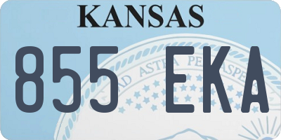 KS license plate 855EKA