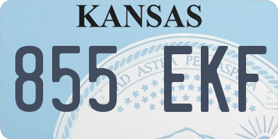 KS license plate 855EKF