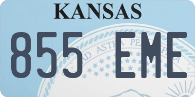 KS license plate 855EME
