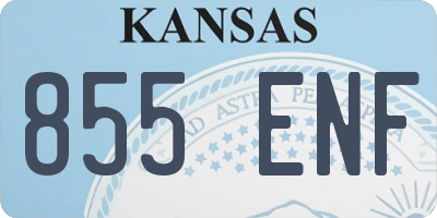 KS license plate 855ENF