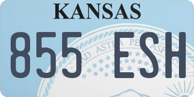 KS license plate 855ESH