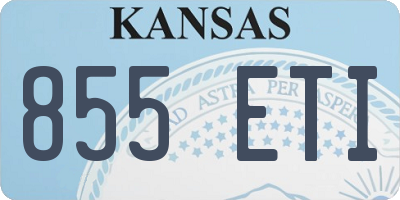KS license plate 855ETI