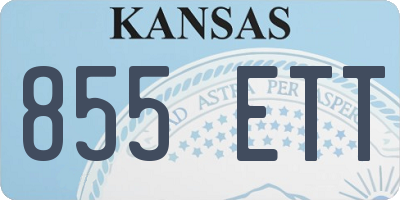 KS license plate 855ETT