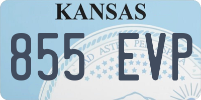 KS license plate 855EVP