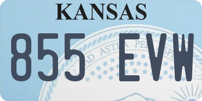KS license plate 855EVW