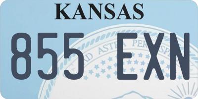 KS license plate 855EXN