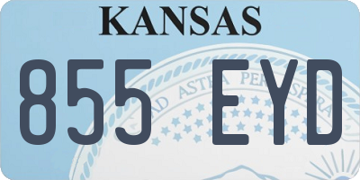 KS license plate 855EYD
