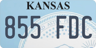 KS license plate 855FDC