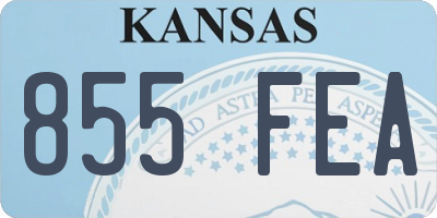 KS license plate 855FEA
