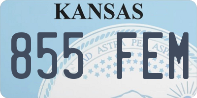 KS license plate 855FEM