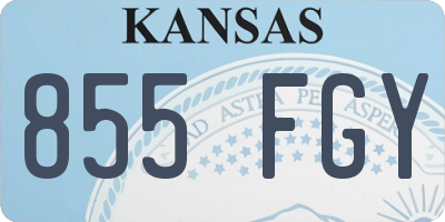 KS license plate 855FGY