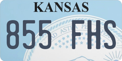 KS license plate 855FHS