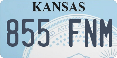 KS license plate 855FNM