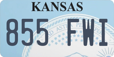 KS license plate 855FWI