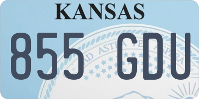 KS license plate 855GDU