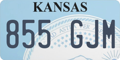 KS license plate 855GJM