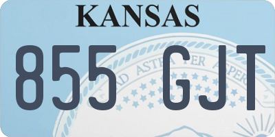 KS license plate 855GJT