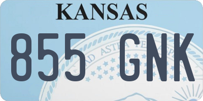 KS license plate 855GNK