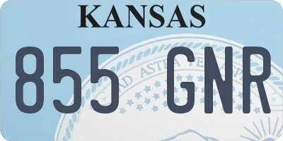 KS license plate 855GNR