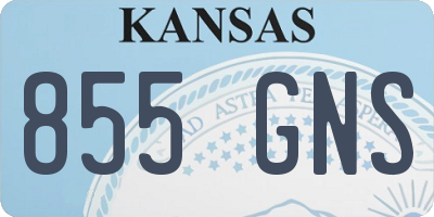 KS license plate 855GNS