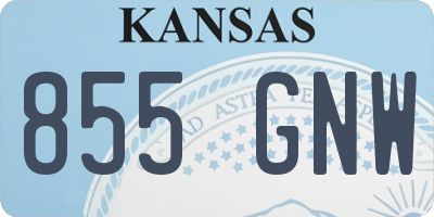 KS license plate 855GNW