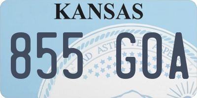KS license plate 855GOA
