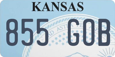 KS license plate 855GOB