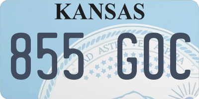KS license plate 855GOC